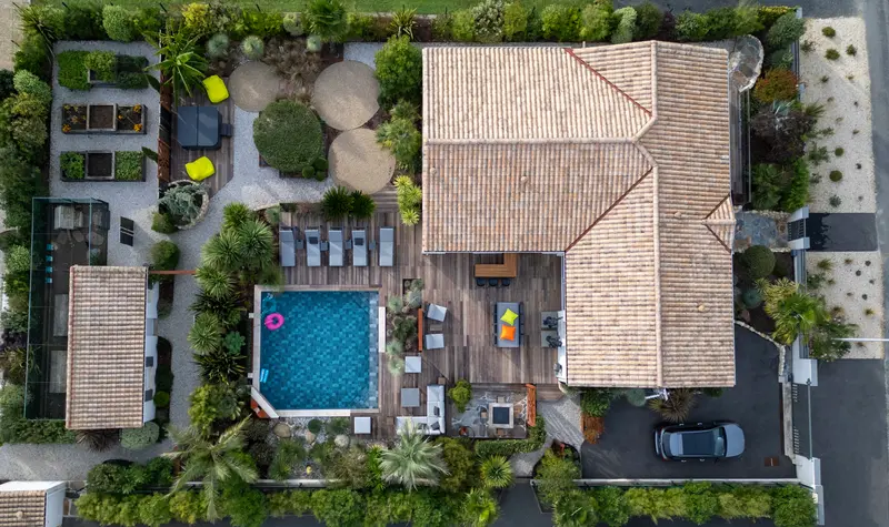 La villa vue du dessus