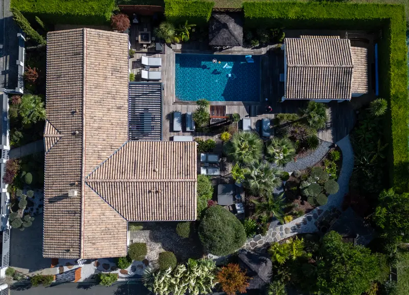 La villa vue du ciel